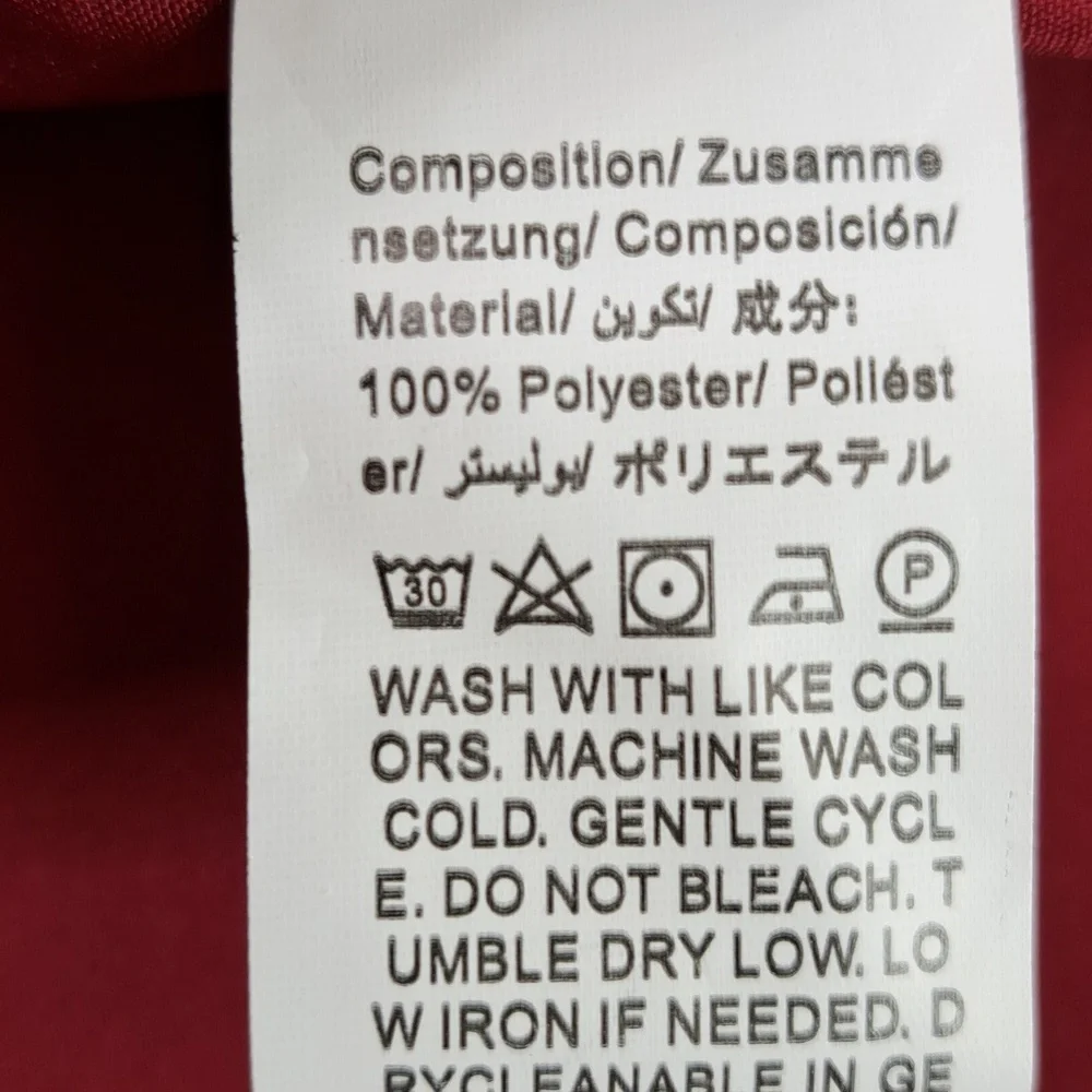 SHEIN Gold Dots Burgundy Red Tunic Size XL US 12 - Picture 14 of 15